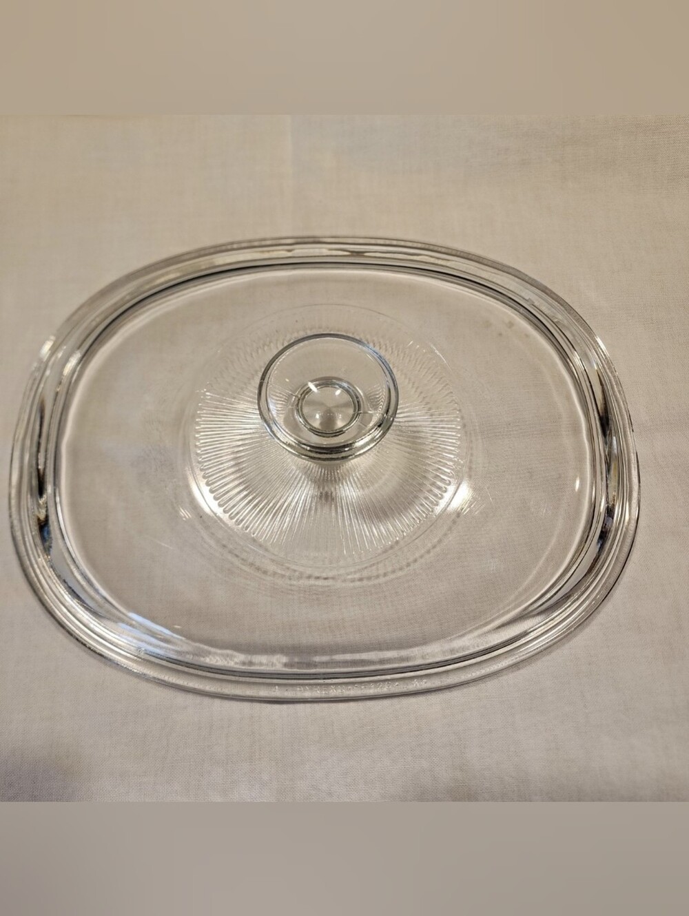 Pyrex F 12 C Clear Glass Serving Dish Lid with Knob
